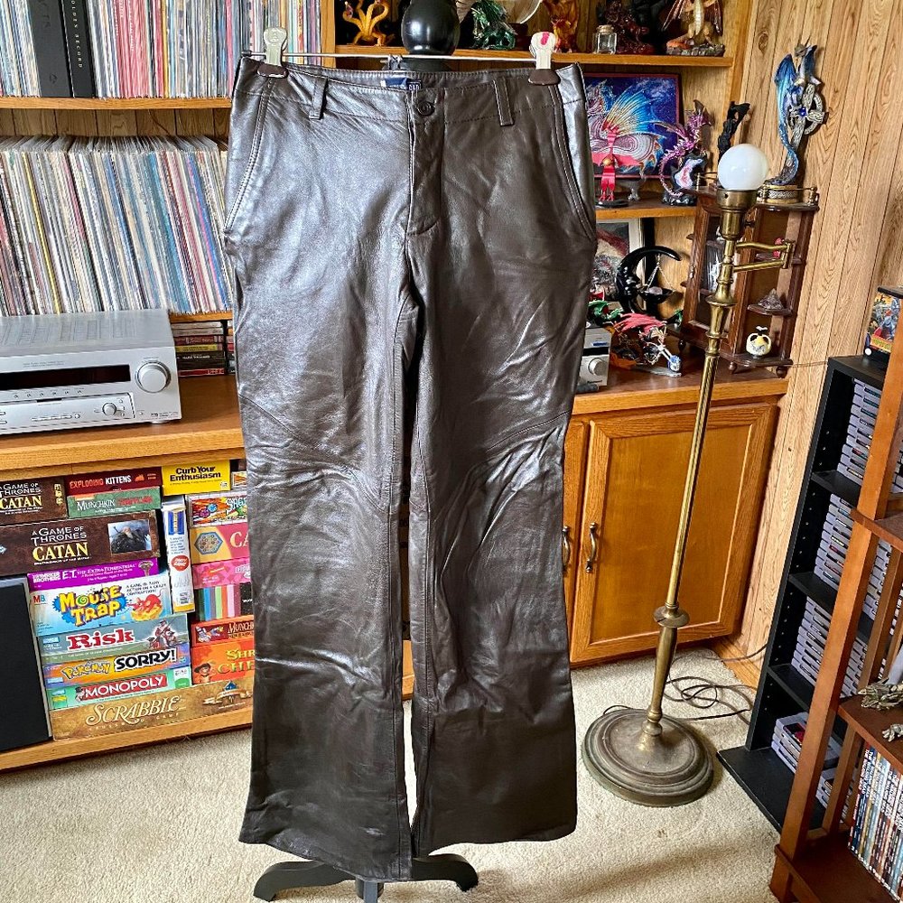 Vintage Gap Low Rise Genuine Leather Trousers